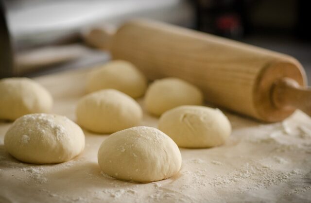 Prepared bread dough ready for baking