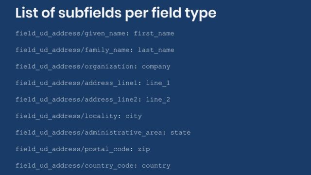 Example migrations mapping of subfields