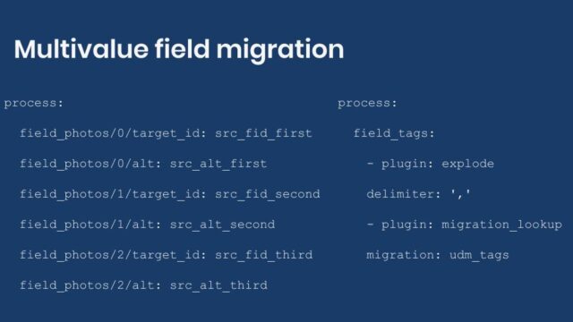 Syntax for multivalue field migration