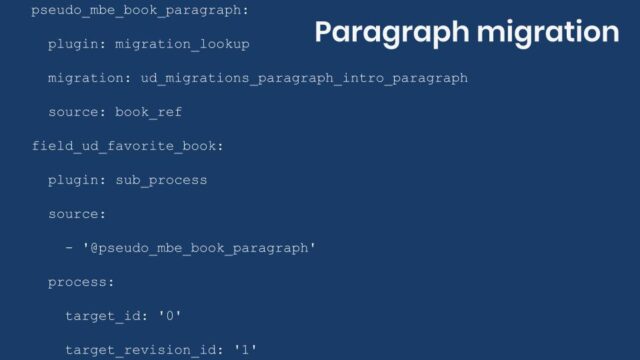 Example mapping for paragraph reference field